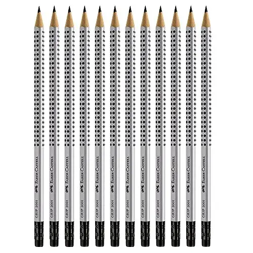 Faber-Castell Grip graphite pencils with triangular barrel and grip dots