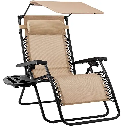Best Choice Products zero gravity recliner with adjustable canopy shade