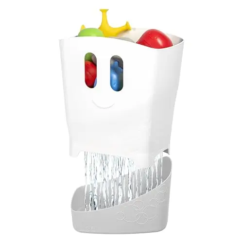 Ubbi freestanding bath toy organizer with drying rack and removable bin
