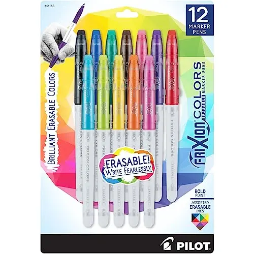 Pilot FriXion erasable marker pens in assorted colors