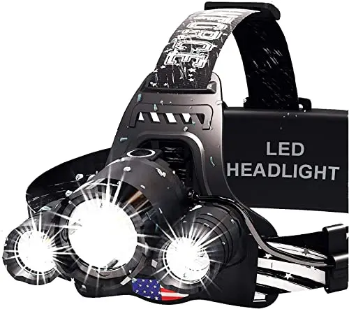 DanForce rechargeable headlamp with zoomable focus and red light