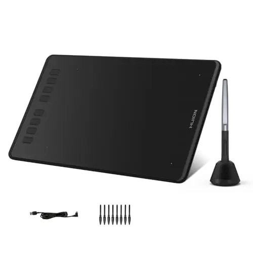 HUION Inspiroy H950P digital art tablet with pen and hot keys