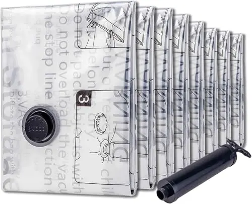 SUOCO jumbo vacuum storage bags for clothing and bedding compression