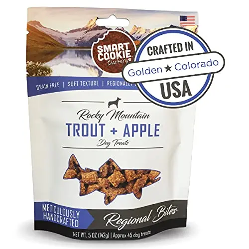 Smart Cookie Trout and Apple dog treats bag