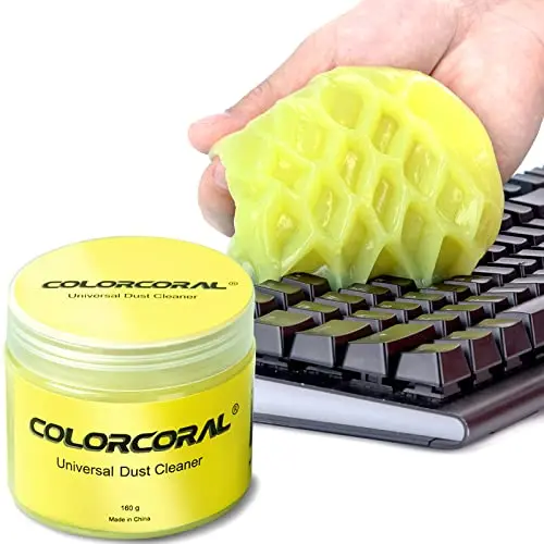 COLORCORAL yellow cleaning gel for keyboards and electronics