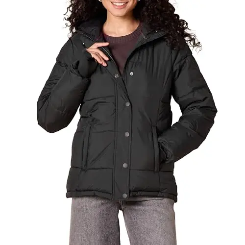 Amazon Essentials heavyweight quilted puffer coat with hood