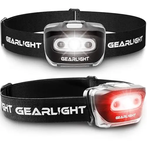 GearLight 2-pack headlamps with adjustable headbands