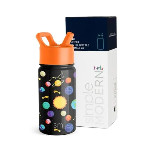 Simple Modern Kids Summit insulated stainless steel water bottle with solar system design