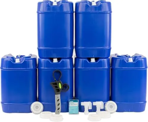 Legacy Food Storage stackable water containers with treatment drops