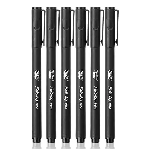 Mr. Pen black felt tip pens for autographs and journaling
