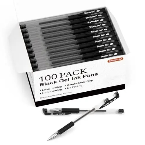 Shuttle Art fine point gel pens with detachable caps