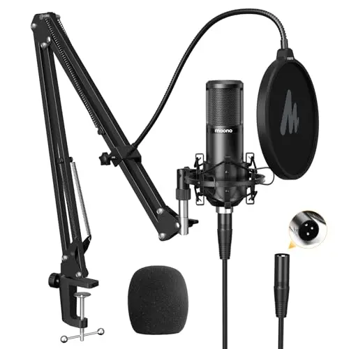 MAONO PM320S XLR microphone with boom arm
