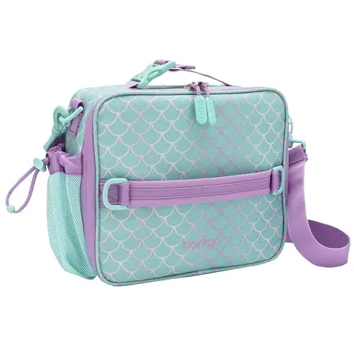 Bentgo Kids Lunch Bag in mermaid design with multiple pockets