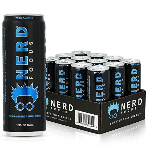Nerd Focus energy drink can for enhanced mental performance