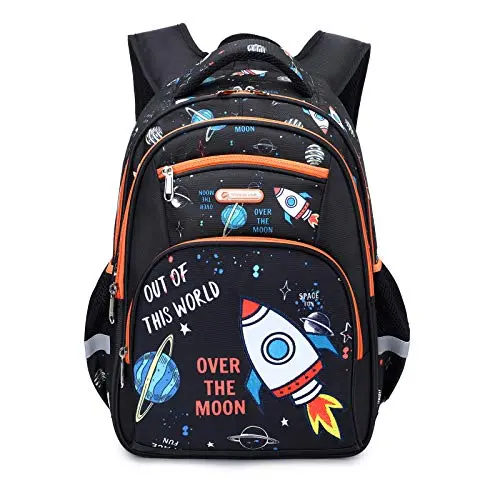 Cusangel kids backpack with multi-pocket design and reflective safety features