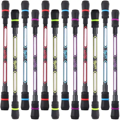 Droutti 12-piece multicolor spinning pen set with various designs