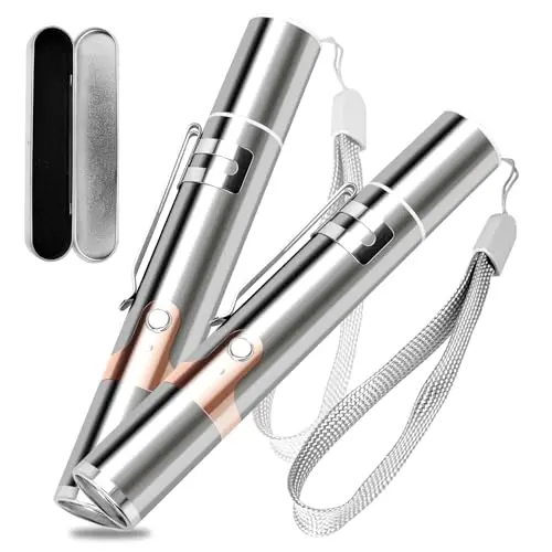 TBTeek two-piece laser pointer set for cats in protective metal case