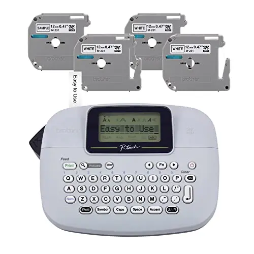Brother P-Touch PT-M95 label maker bundle with multiple tapes
