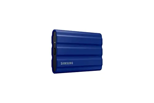 Samsung T7 Shield 2TB portable SSD in blue