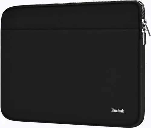 Hsmienk laptop sleeve with polyester foam padding and accessory pocket