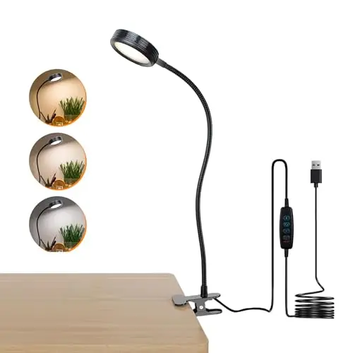 CRISETEK USB clip-on reading light with multiple color modes