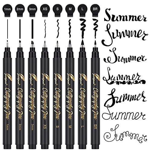 GETHPEN Calligraphy Pen set with 8 different tip sizes for cursive writing