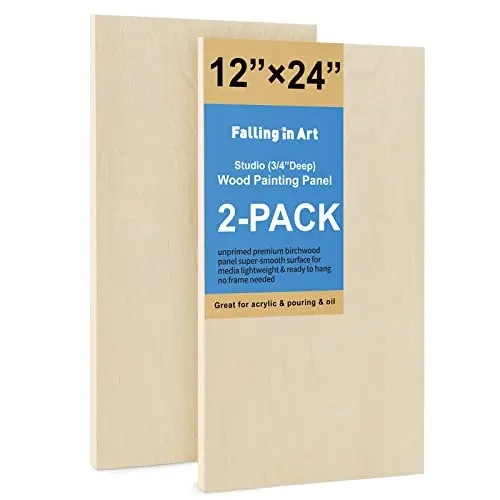 Falling in Art large birch wood panel for professional wood burning projects