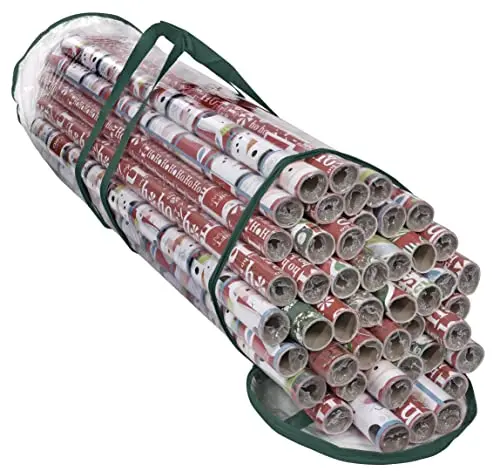 PRIMODE clear PVC wrapping paper storage bag with multiple handles