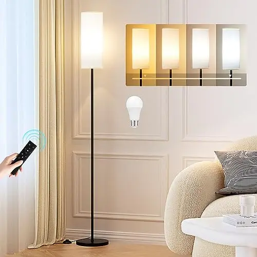 Ambimall dimmable floor lamp with timer and remote for office bedroom
