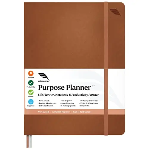 Roterunner B5 purpose planner with PU leather cover