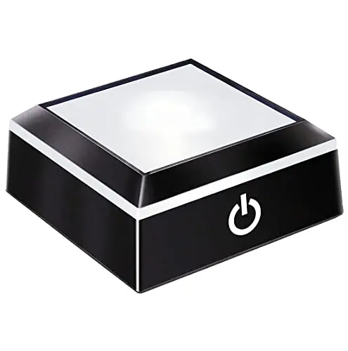 EUSTUMA square LED light base with non-slip surface