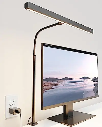 SUPERDANNY LED desk lamp with adjustable gooseneck for home office