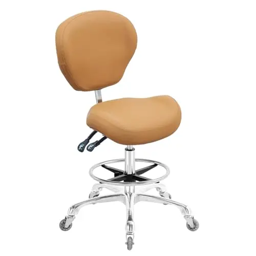 Nazalus drafting chair with lumbar support and wide base