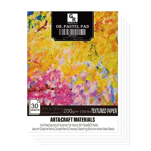 GR DZPLUS Oil Pastel Paper pad with heavyweight sheets