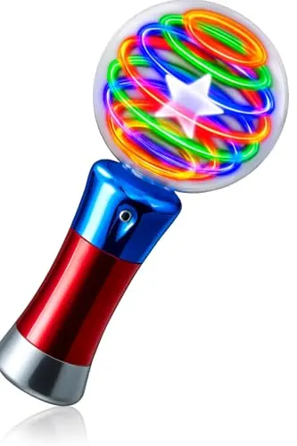 BETTER BASICS light up spinning toy wand creating colorful light patterns