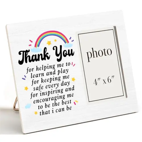 Zauly wood picture frame with teacher appreciation message