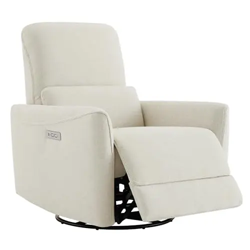 CHITA power recliner chair with swivel glider motion and lumbar support
