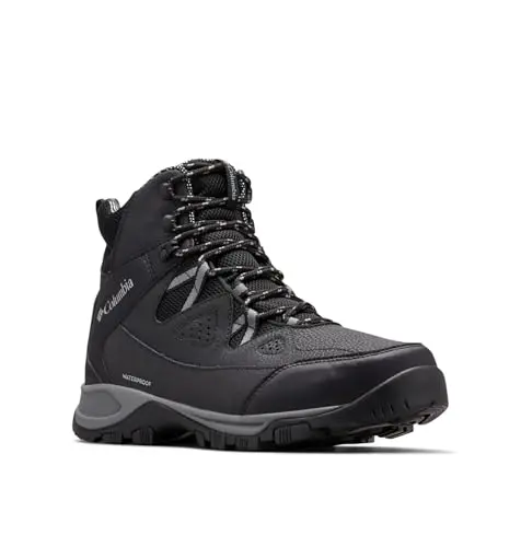Columbia Men's Liftop III Waterproof Snow Boot in black and titanium grey