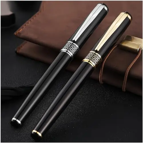 Lyforx weighted metal pens in black chrome finish