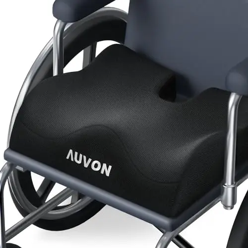 AUVON ergonomic wheelchair cushion with front high rear low design