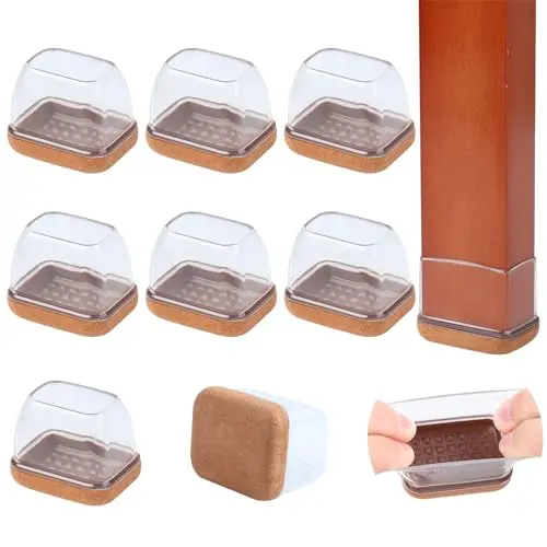 GAGUIUP rectangular felt chair leg protectors for hardwood