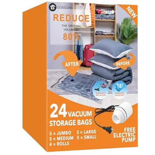GONGSHI vacuum storage bags with electric pump