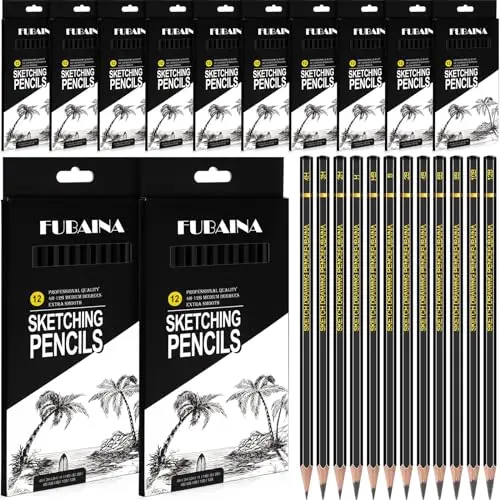 Humyoun bulk sketching pencils in multiple boxes with full hardness range