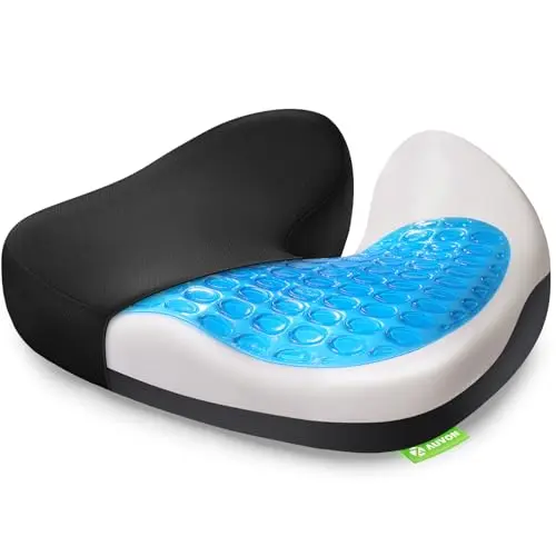 AUVON multi-layer gel seat cushion with memory foam for pain relief