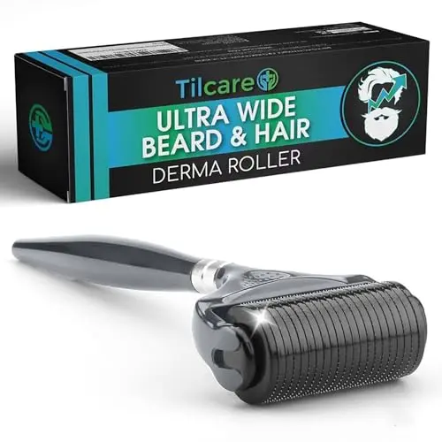 TILCARE ultra wide derma roller for beard and hair growth with sterile needles
