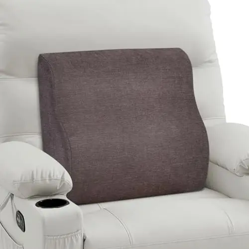 TANYOO dual layer lumbar support pillow with brown removable cover