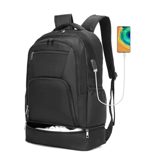 seyfocnia gym backpack with expandable shoe compartment and USB port