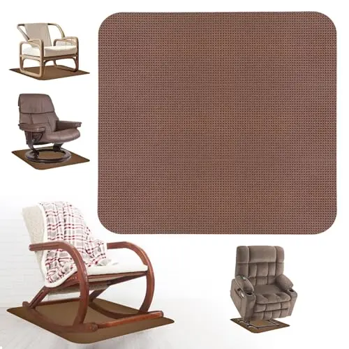 NITEGUY coffee-colored rubber recliner floor protector mat