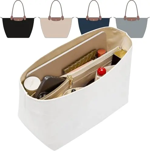 Doxo upgraded DuPontPaper purse organizer insert for Longchamp large bag