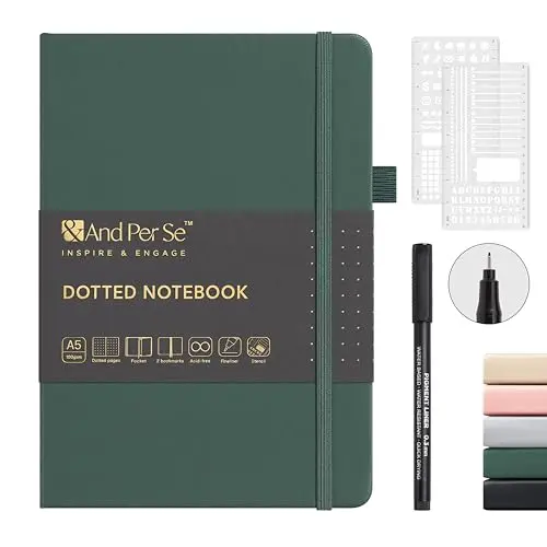 &And Per Se dotted journal with included pen and stencils